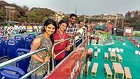 tourist-on-upper-deck-hop-on-hop-off-goa